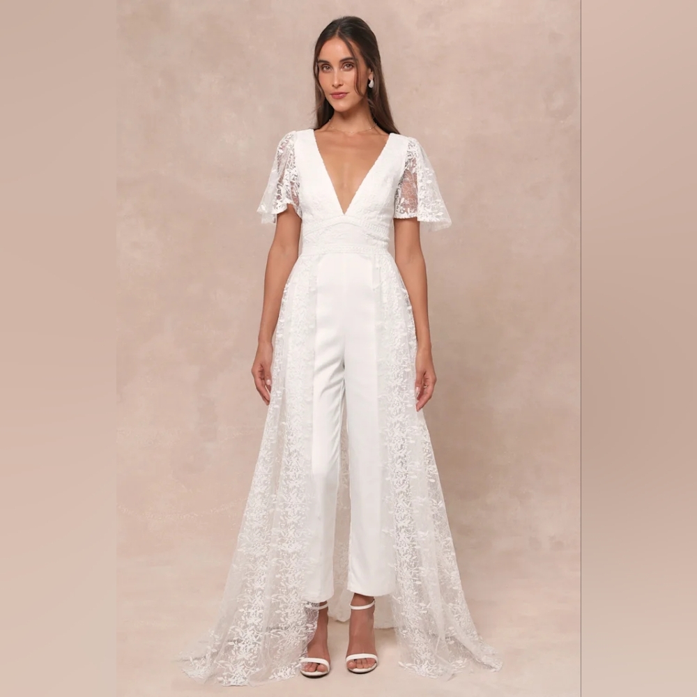 Lulu's Bridal Jumpsuit